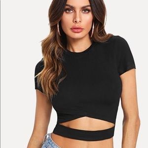 PrettyLittleThing across Waist Crop Top